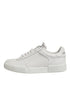 Dolce & Gabbana White Miami Leather Low Top Sneakers Shoes